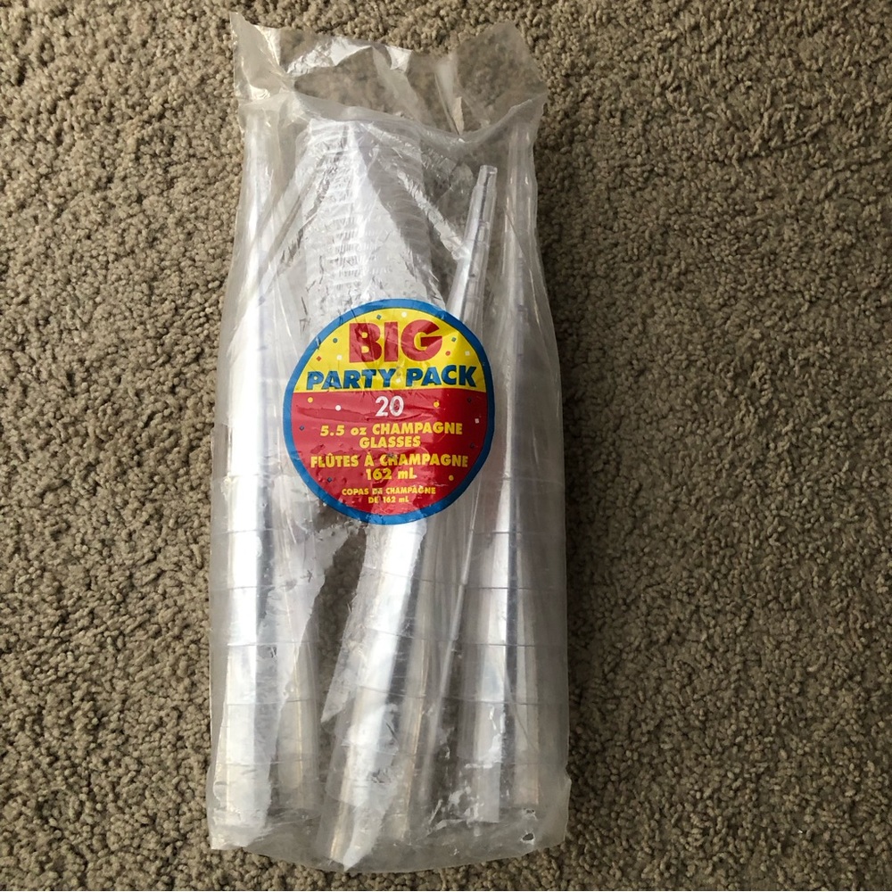 Amscan Clear Champagne Flutes Pack Of 20